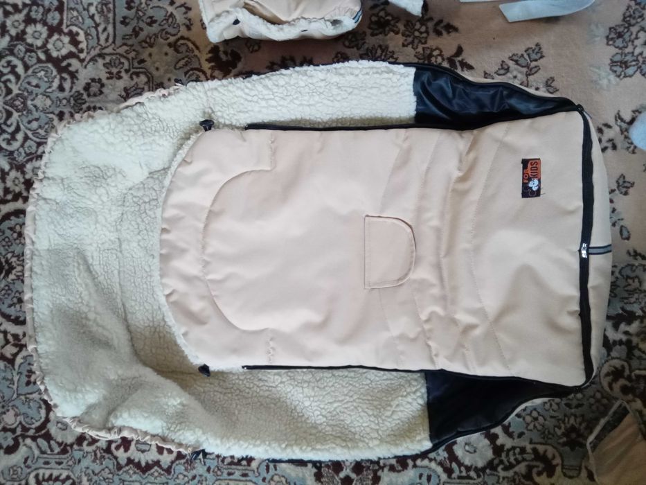 Теплий конверт на овчині у візок