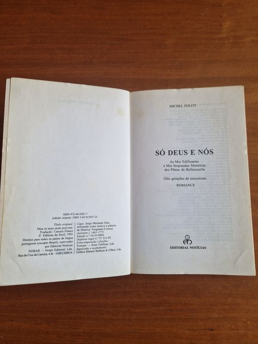 Romance "Só Deus e Nós", de Michel Folco