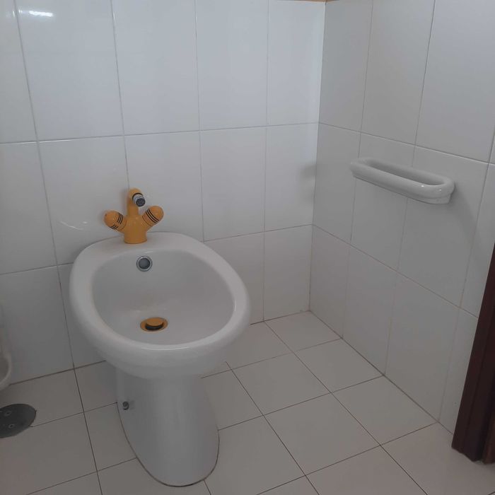 Sanita e bidé com torneiras em bom estado