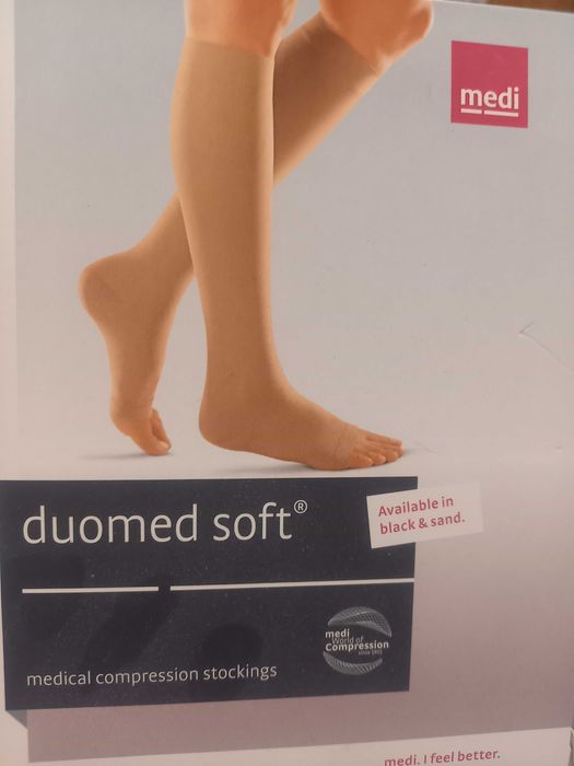 Podkolanowki przeciwzylakowe. 2 klasa ucisku. Czarne.