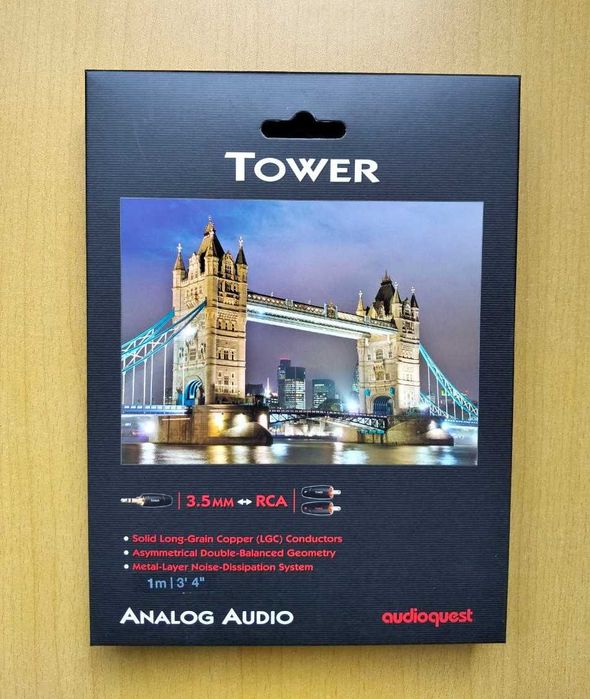 Кабель межблочный аналоговый AudioQuest 1.0m Tower 3.5mm > RCA