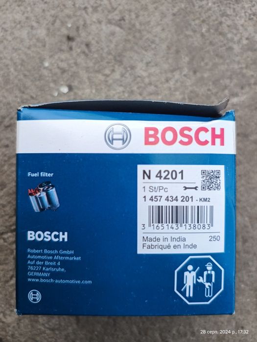 Паливний фільтр форд Мондео 2 дизель. Bosch 1457434201, N 4201.