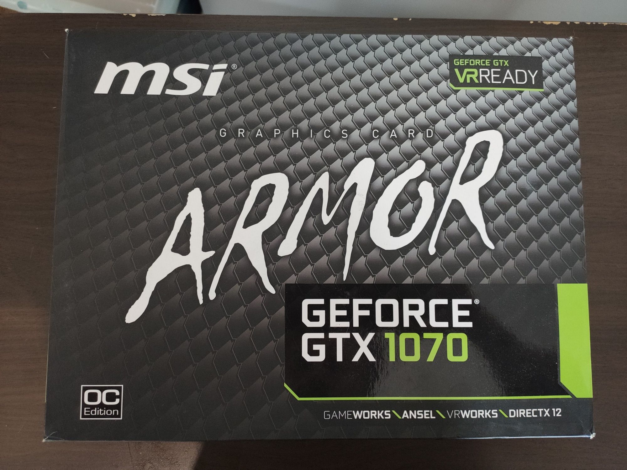 Placa gráfica NVIDIA GTX 1070 MSI Armor OC