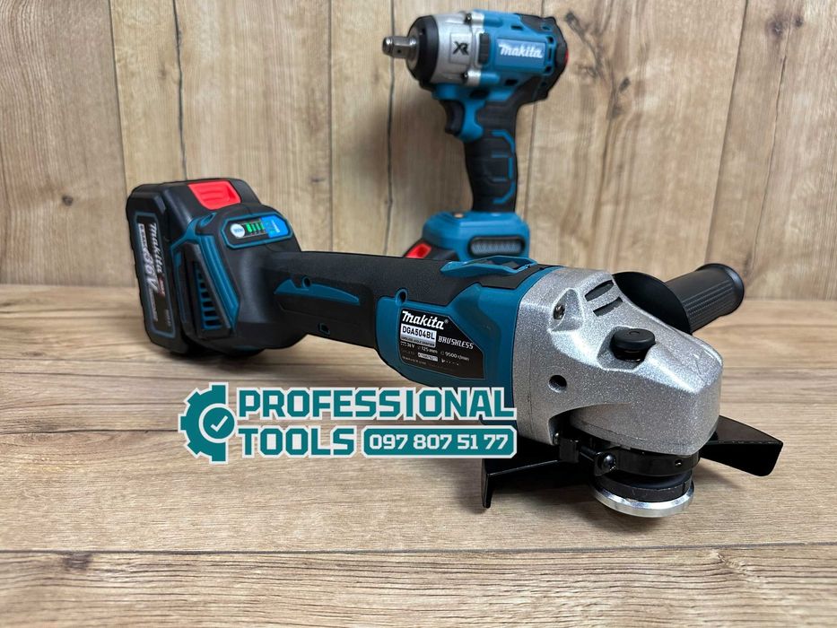 Професійний Набір Makita 2/1 Болгарка DGA504 Гайкокрут DTW650 Для СТО