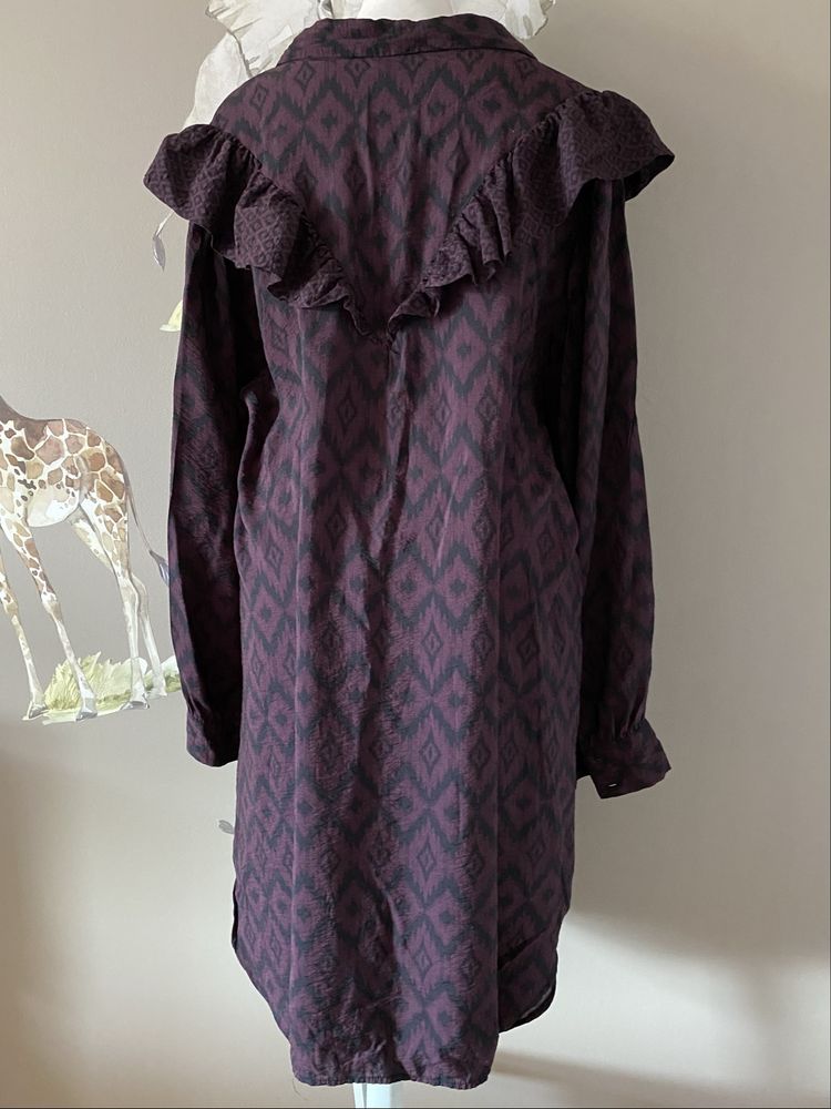 Sukienka z wiskozy koszulowa plus size 54 marka ZIZZI
