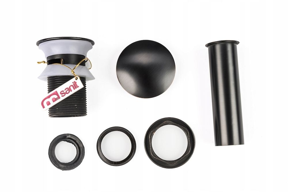 CARO bateria umywalkowa kran czarna + klik klak