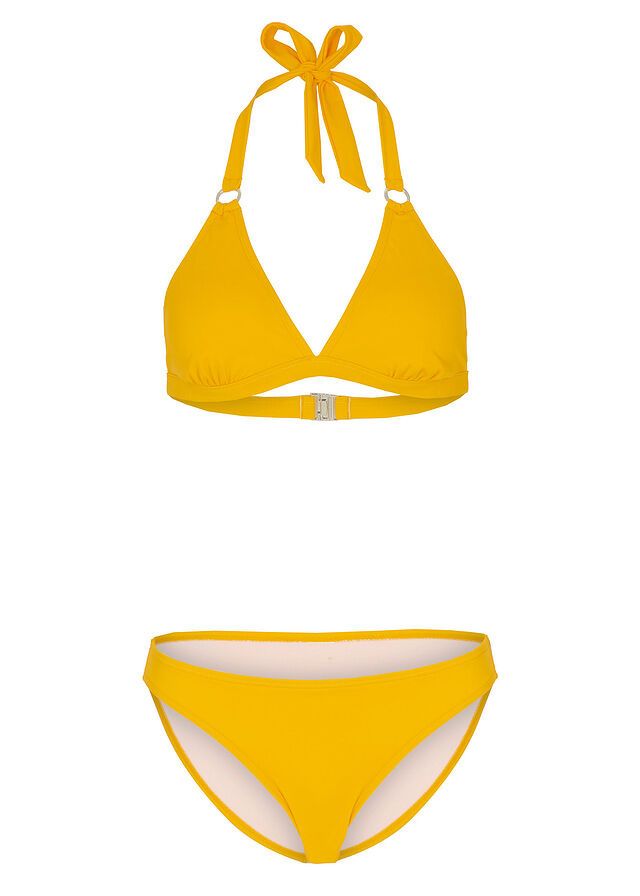 B.P.C bikini żółte z wiązaniem na szyi ^42