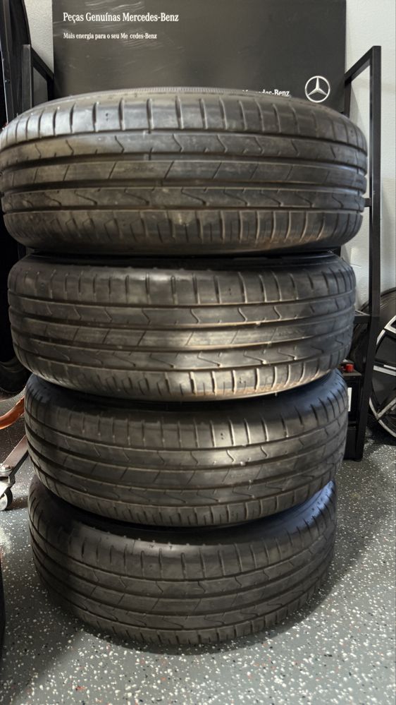 4 Jantes BMW originais e 4 Pneus Hankook (novos)