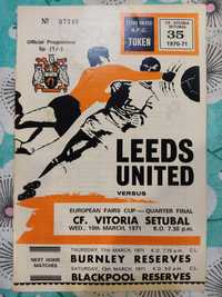 Programa oficial Leeds Vitória de Setúbal UEFA 1970/71