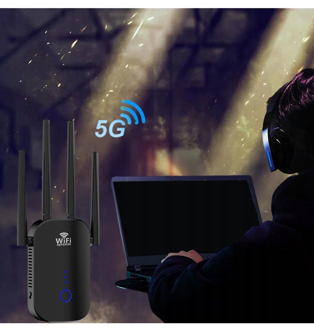 Bezprzewodowy wzmacniacz sygnału Wi-Fi do Internetu
