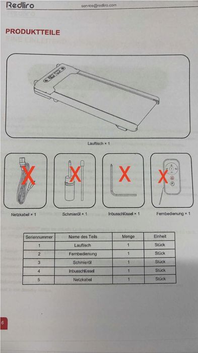 Redliro Podkładka Do Chodzenia Drewniana Bieżnia 6Km/H Uszkodzona