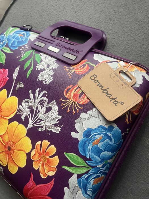 Bombata Peonia - torba na laptopa 15-16" fioletowa