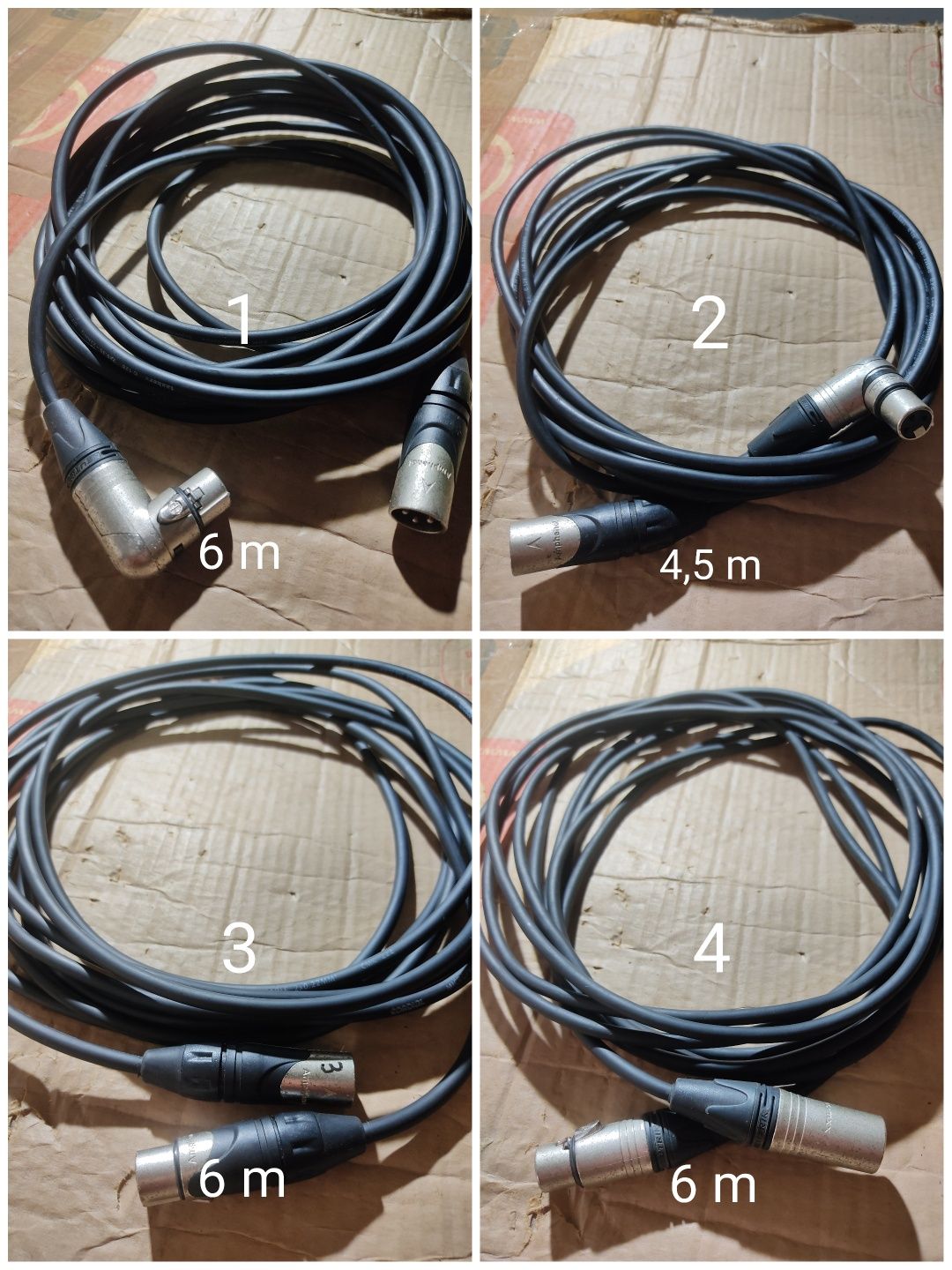 Lote cabos XLR (Canon) e Jack