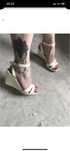 Prada nude patent leather sandals wedges вінтажні босоніжки оригінал