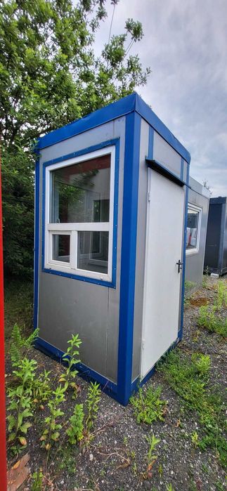 Używane kontenery stróżówki 2,4x2,4m na sprzedaż