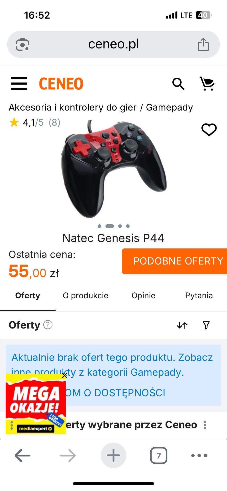 Natec Genesis p-44 gamepad