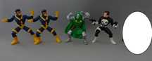 Diversas figuras em PVC Super-Heróis