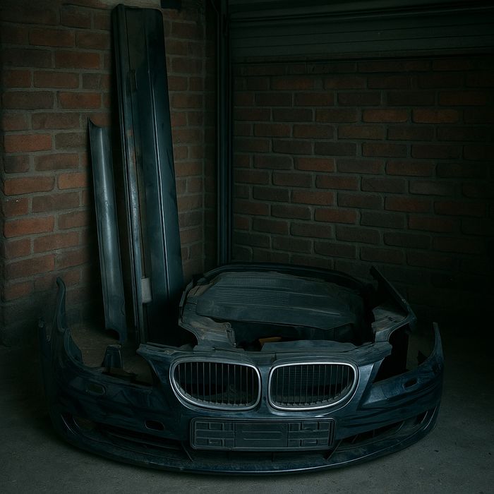 Komplet zderzaków bmw 5 przód, tył, progi, nadkola e61 polift schwarz