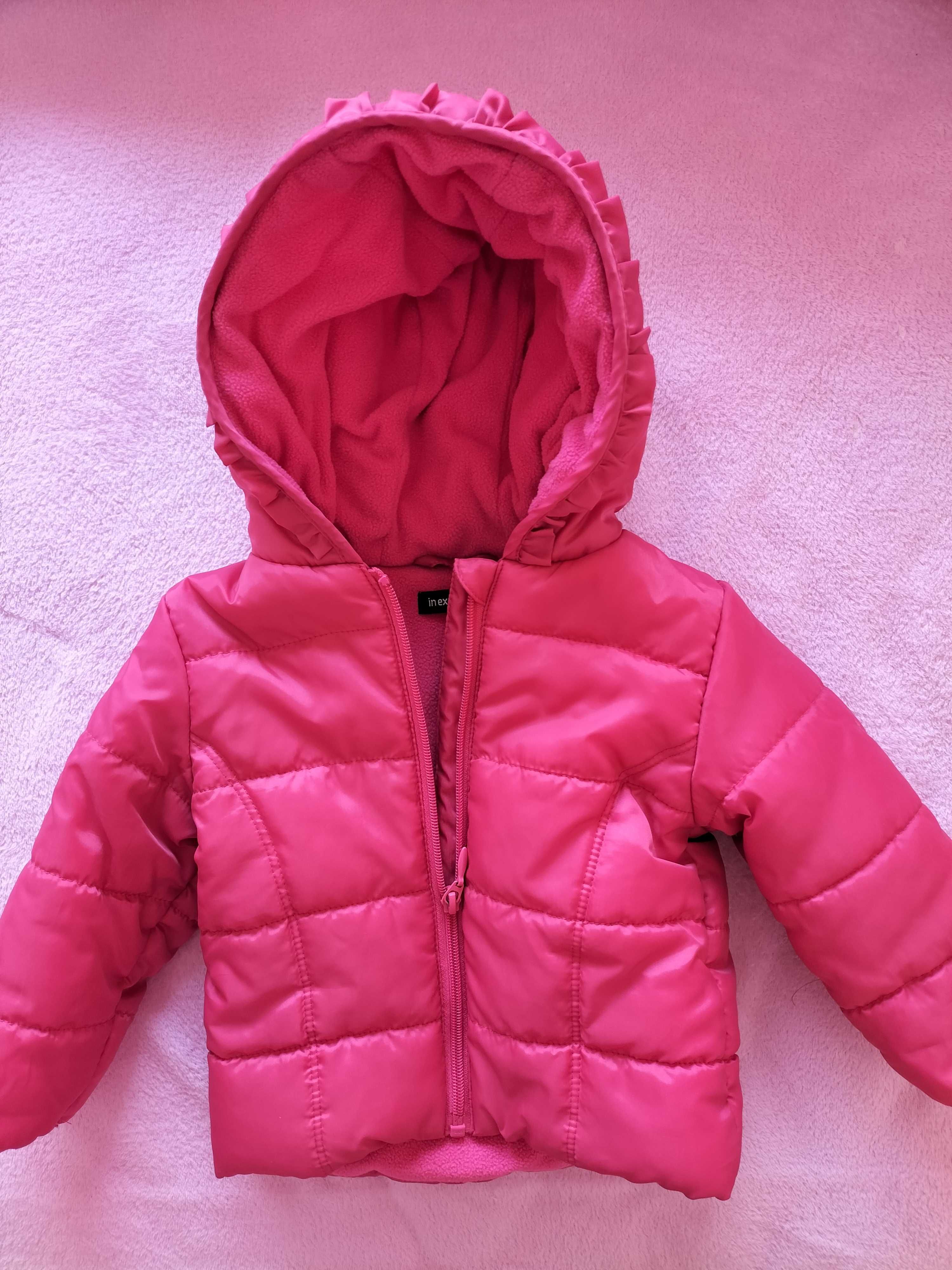 Casaco rosa quentinho 9-12m