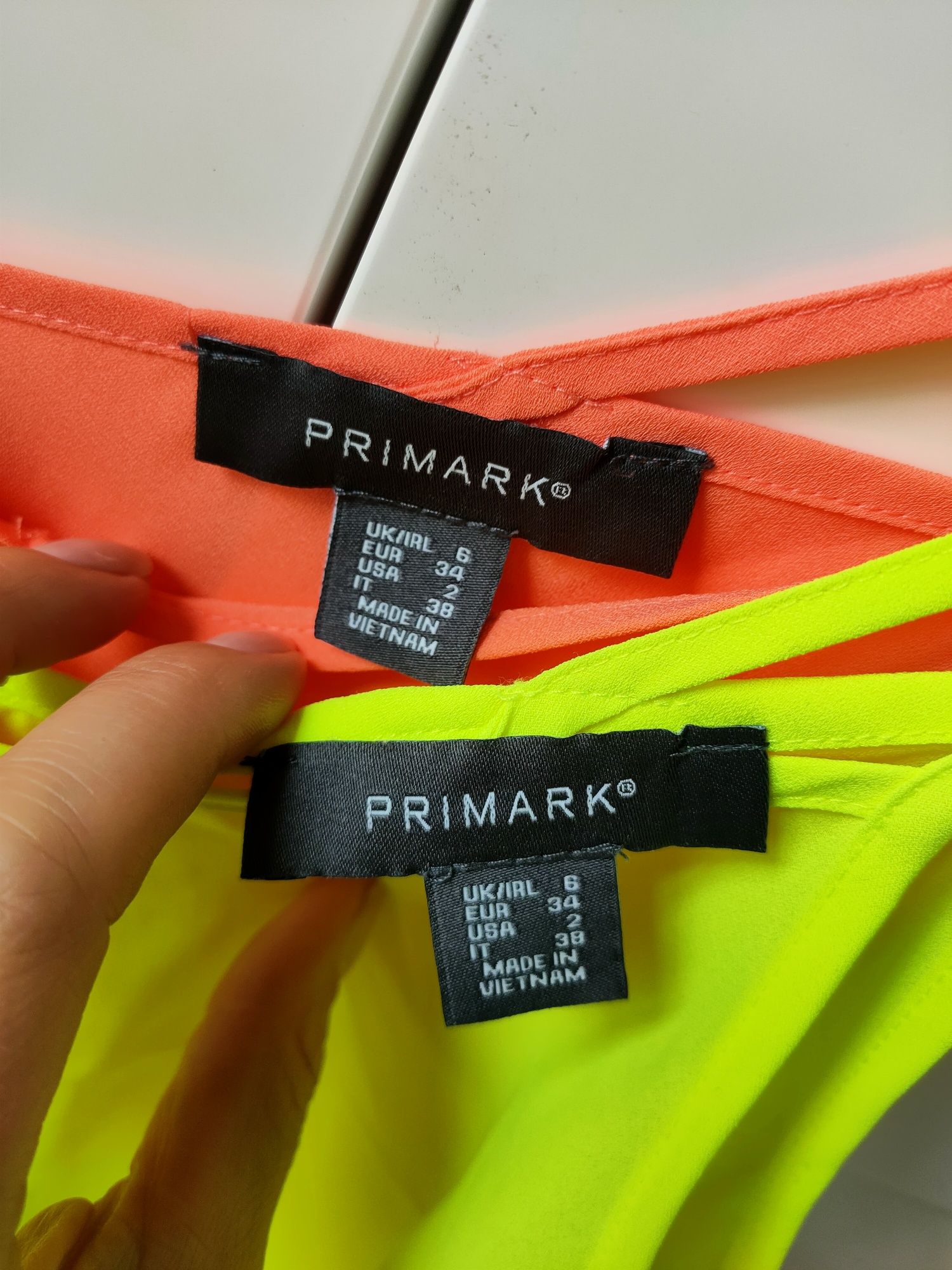 2 topy żółty pomarańczowy