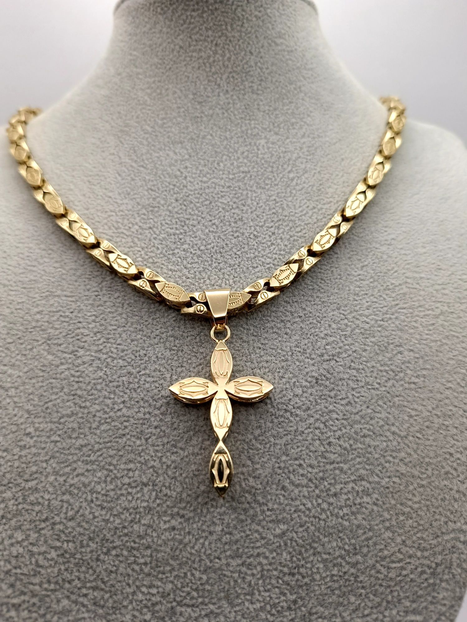 Złoty Krzyż Cartier Pr.585 14 K Nowy
