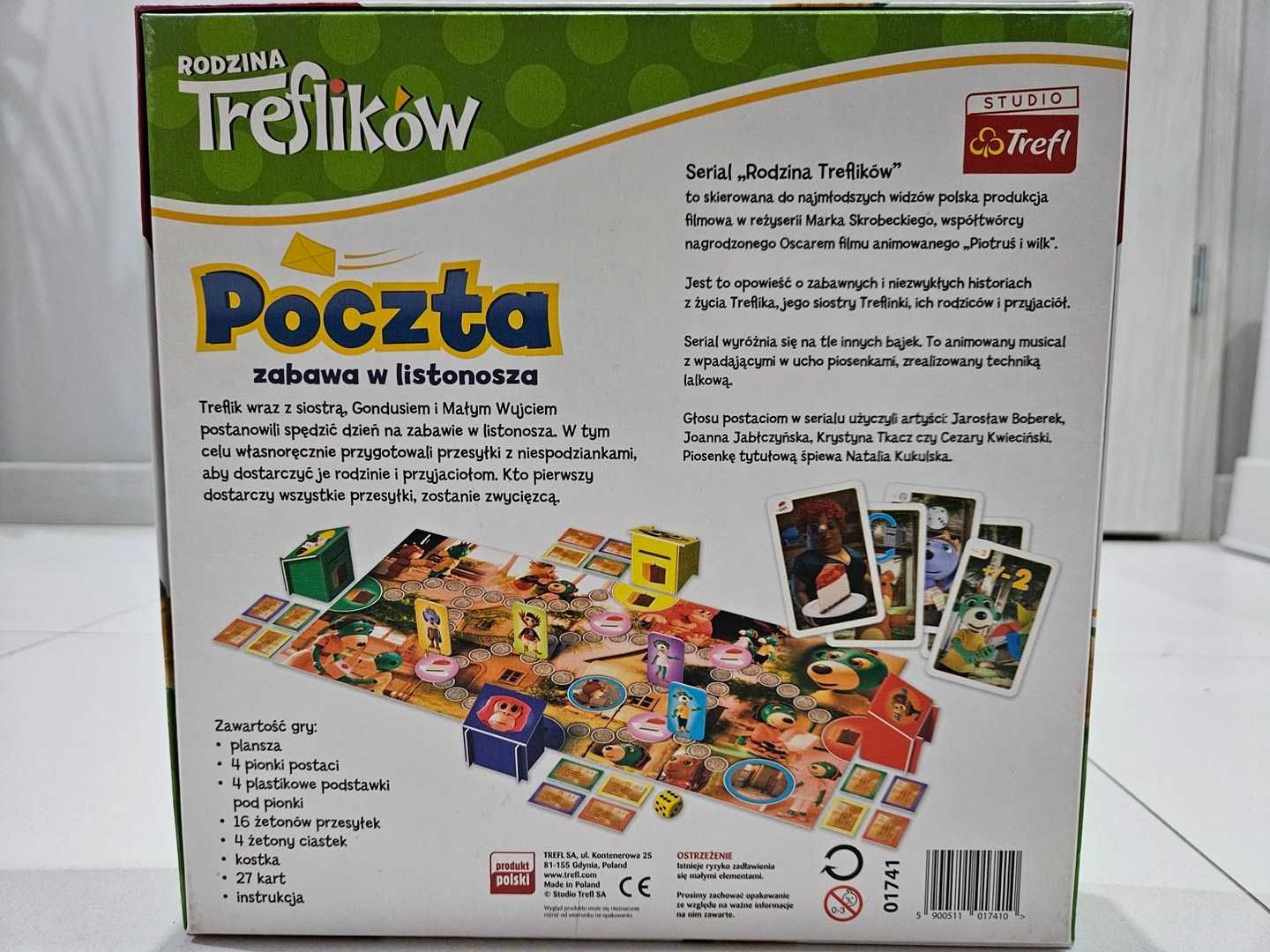 Gra planszowa Rodzina Treflików - Poczta - zabawa w listonosza Ideał