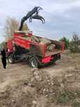 Koparko ładowarka wywrotka HDS Transport drewna niskopoziowa platforma