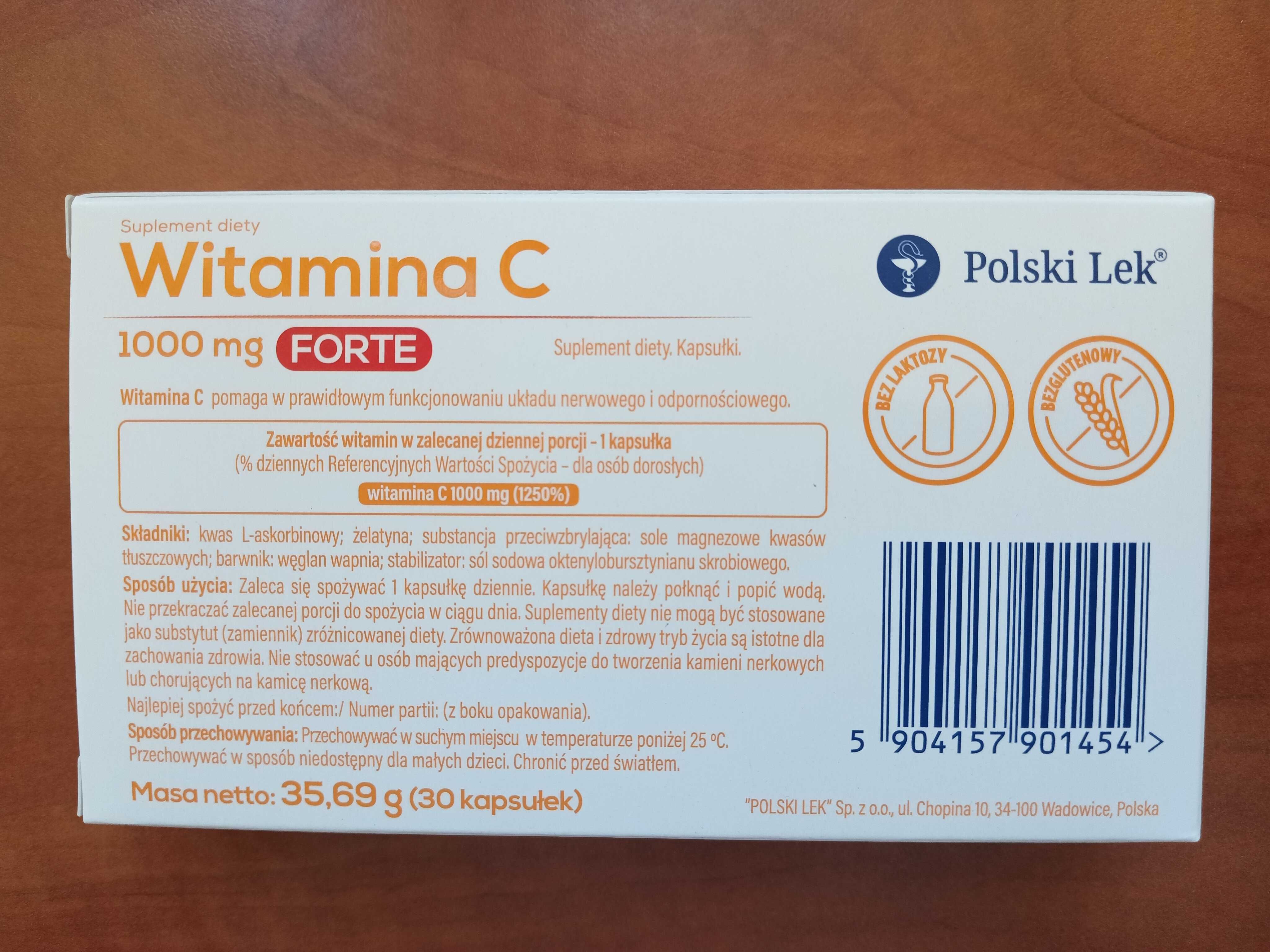 Witamina C 1000 mg forte 30 kapsułek