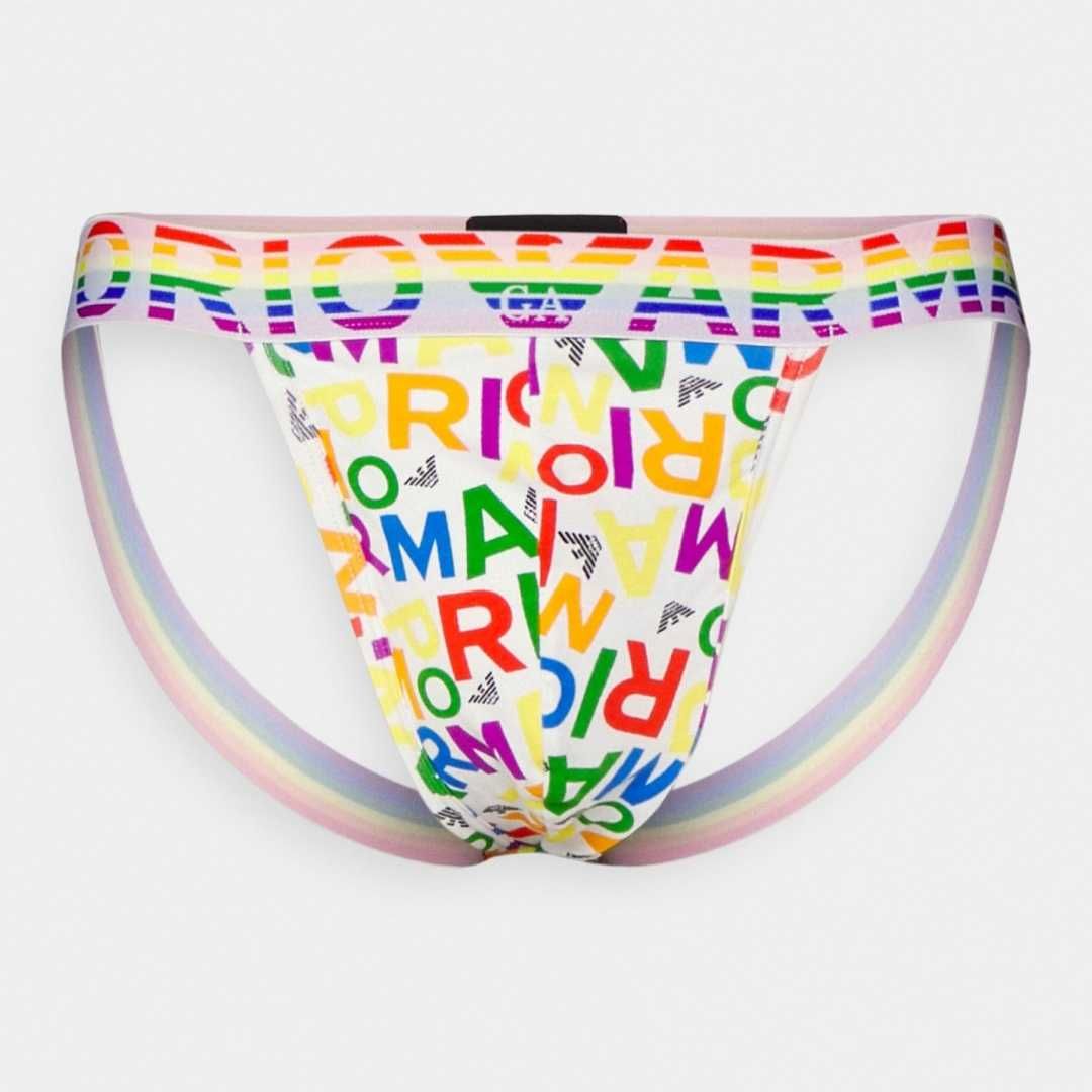 Jockstrap Emporio Armani pride roz M bielizna męska majtki sport fun