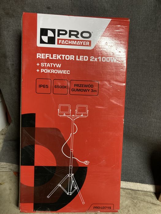 Reflektor led 2x100w statyw pro