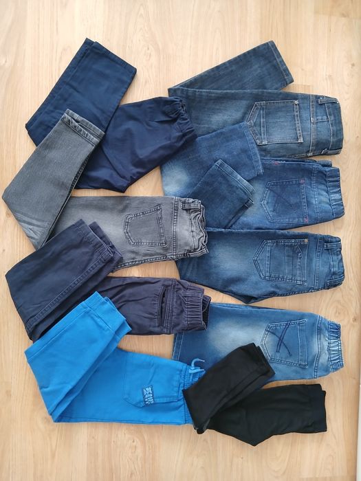 Mega paka dla chłopaka r. 122/128 bluzy koszulki spodnie koszule