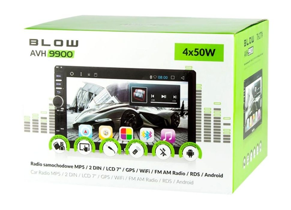 Radio Samochodowe BLOW 2DIN Nawigacja GPS BT SD ANDROID Internet WiFi