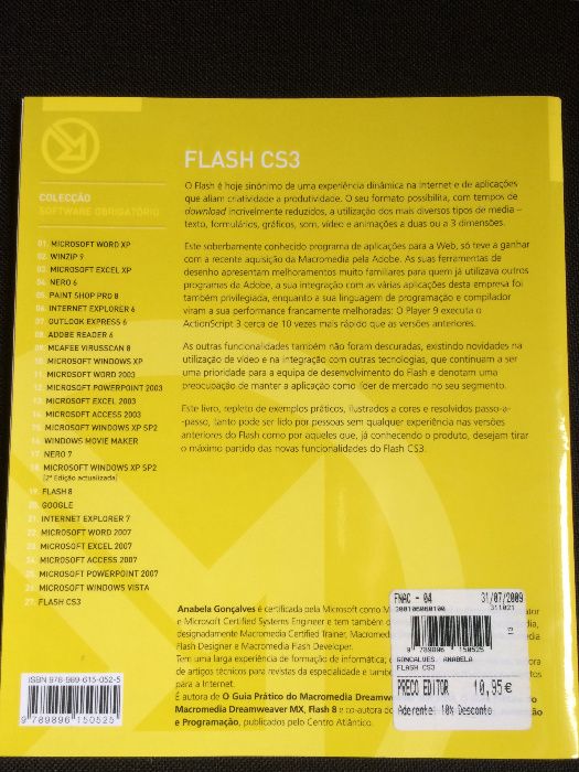 Livro "Flash CS3" de Anabela Gonçalves