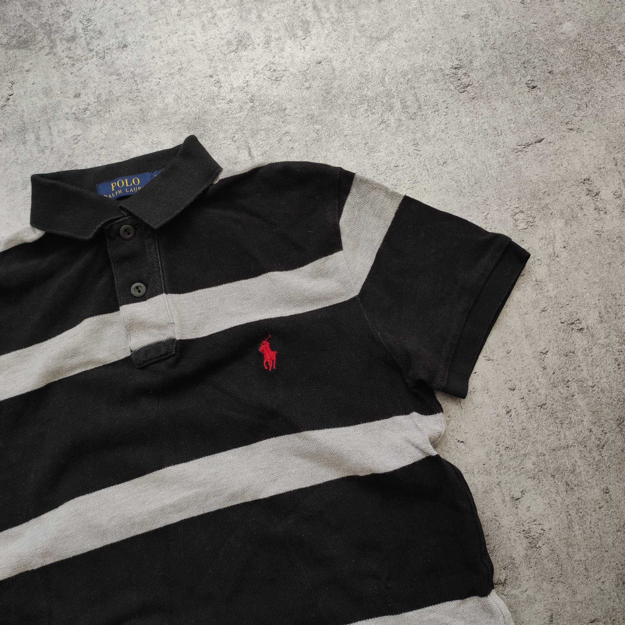 MĘSKA Koszulka Polo Kołnierzyk Paski PREMIUM Polo Ralph Lauren Haft