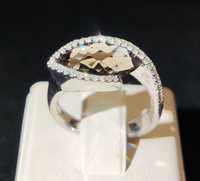 Кольцо из белого золота с бриллиантами 585 пробы
