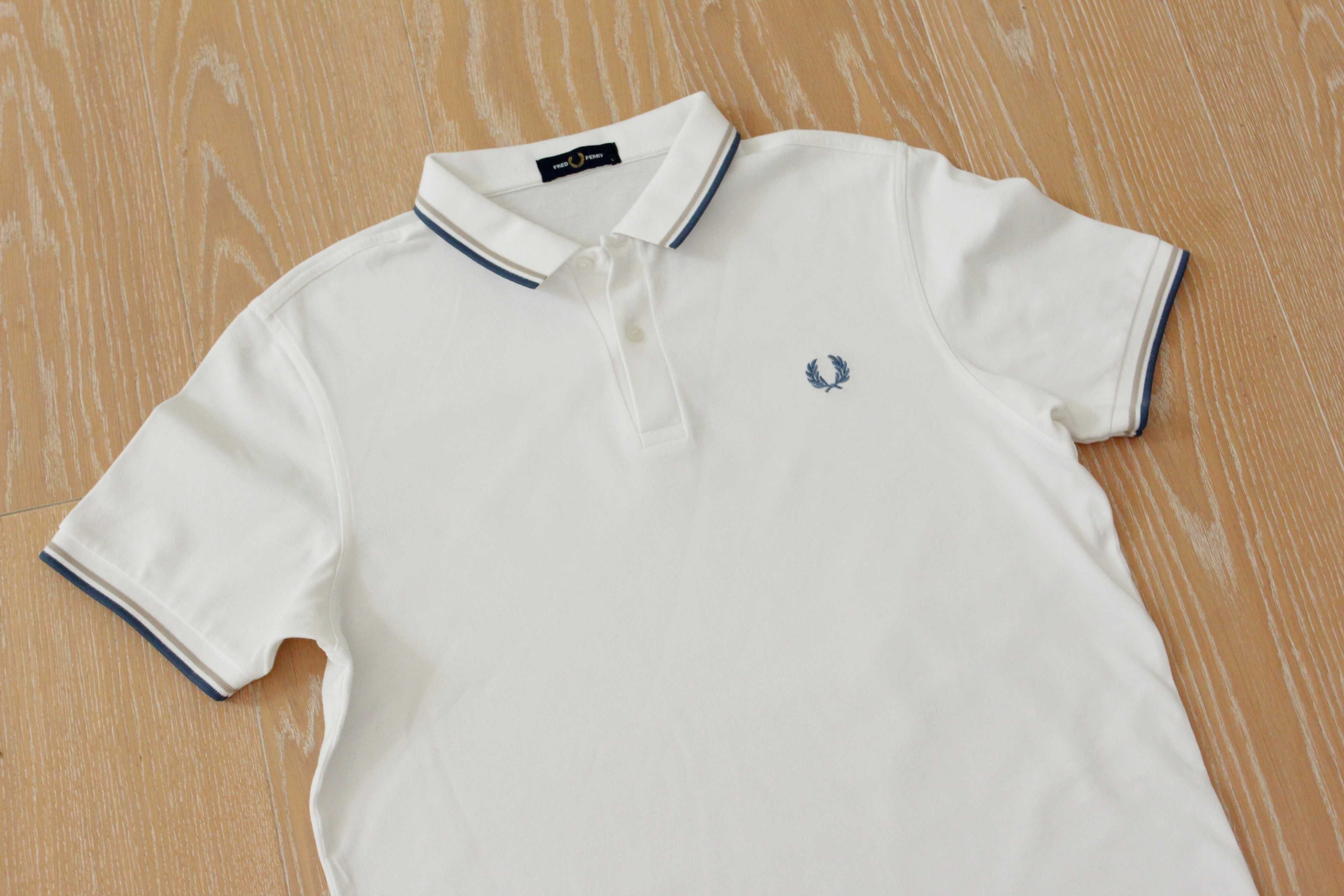 Fred Perry polo bez wad czysta biel L