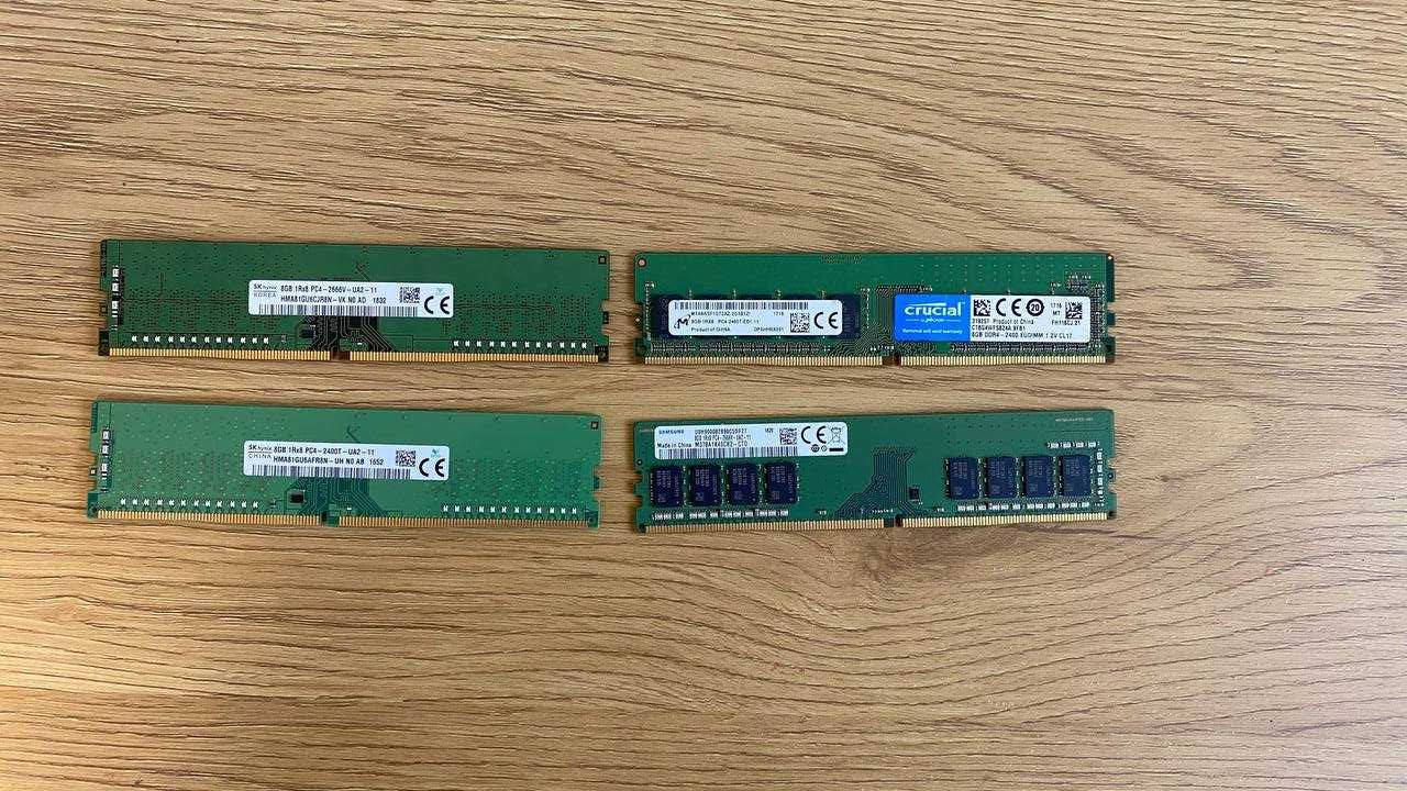 Оперативная память 8GB DDR4 Crucial/Samsung/Hynix
