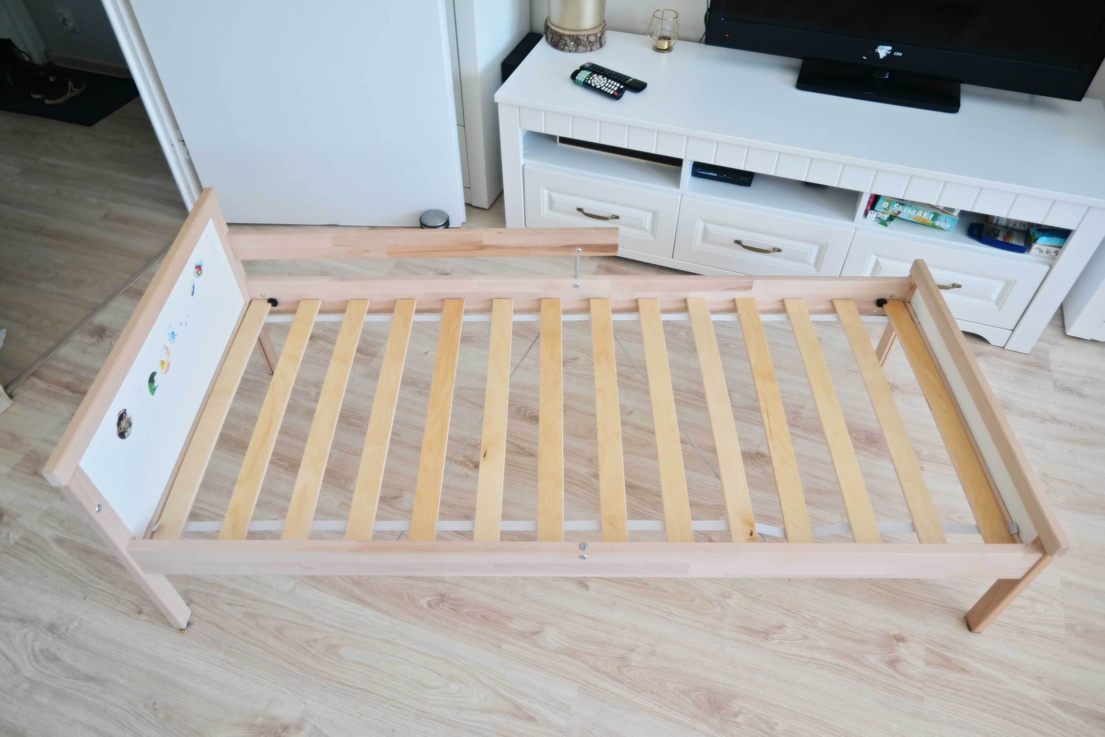 Łóżko dziecięce 70x160 drewniane IKEA SNIGLAR + dno LUROY - stan bdb