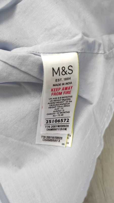 Sukienka krótki rękaw firmy Marks & Spencer rozmiar 6-9 miesięcy