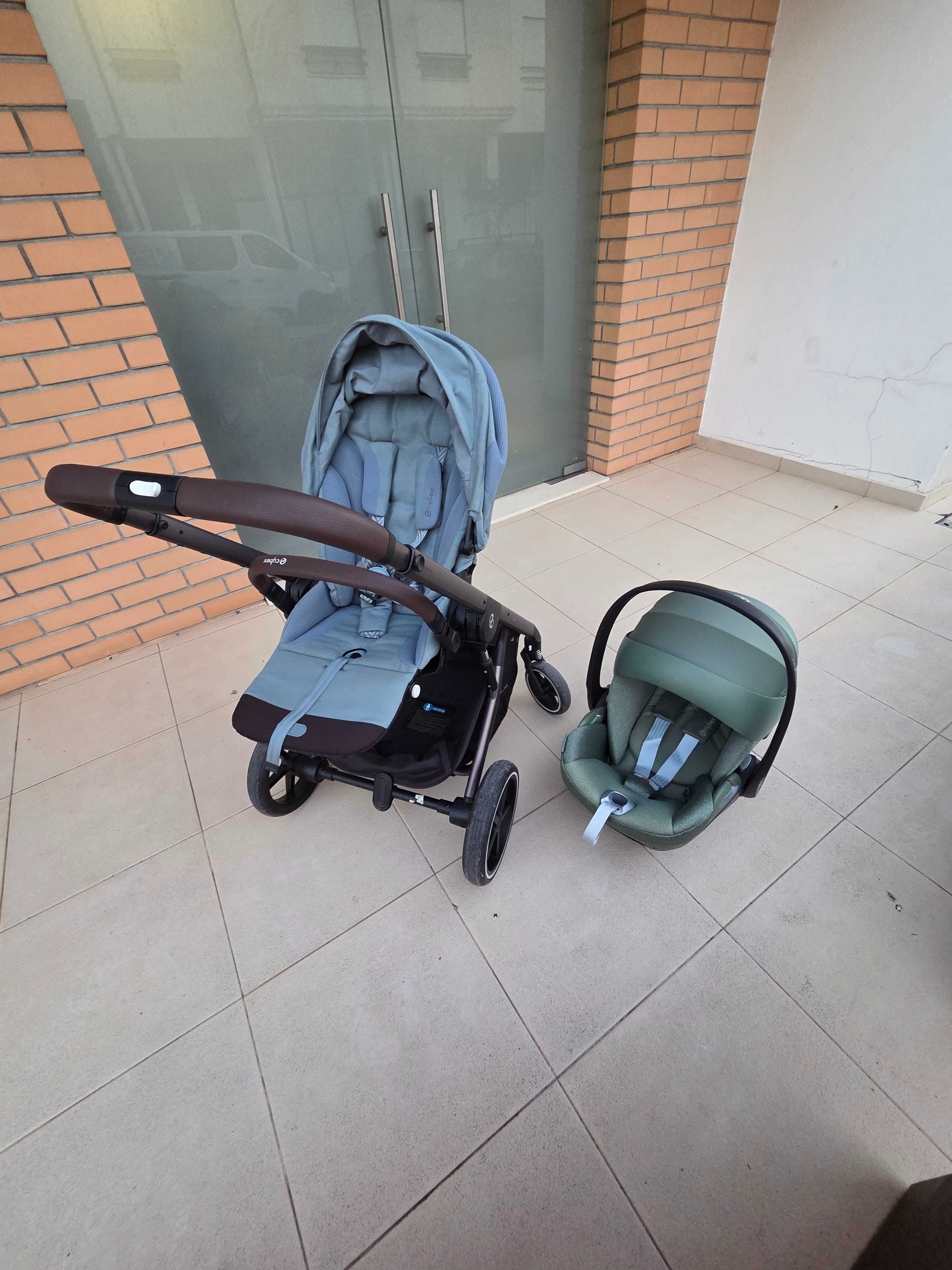 Cybex carrinho Balios S c/ cadeira E ovo cloud T+