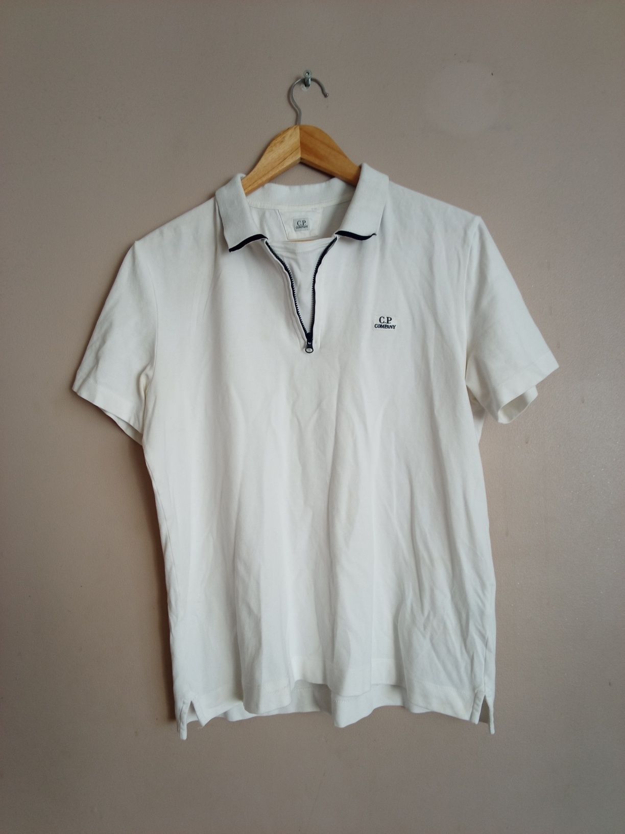 Biała koszulka polo C.P. Company