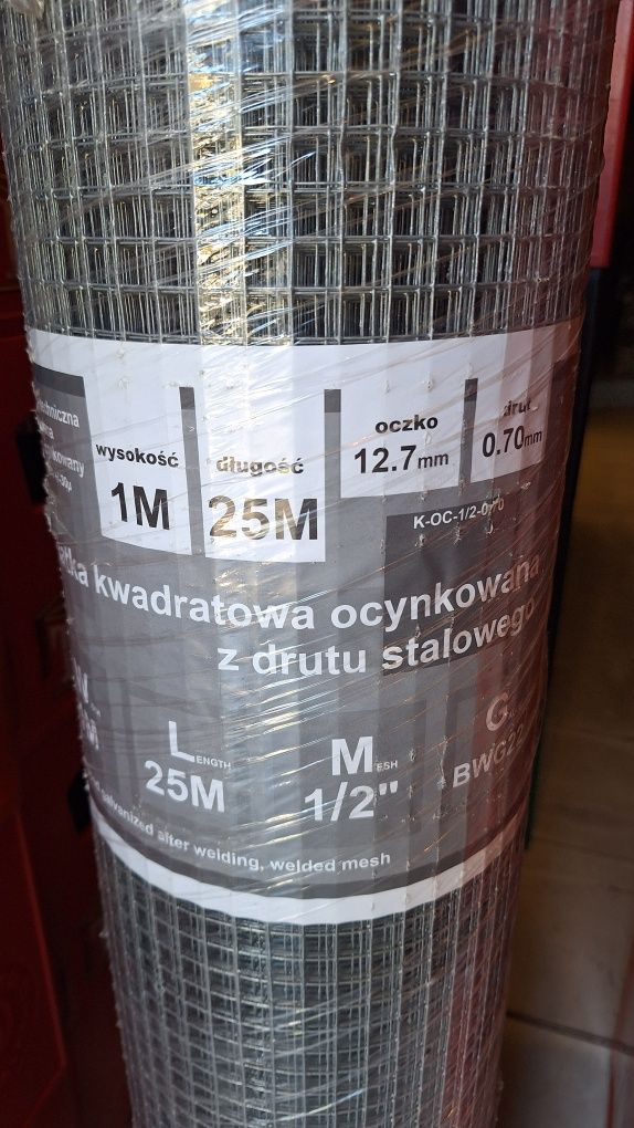 Siatka hodowlana ocynk Oczko 19x19x1.07  rolka 25mb