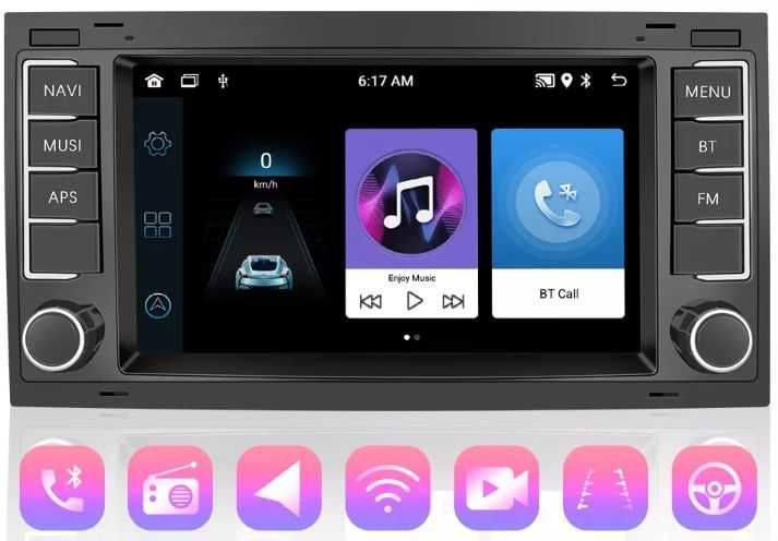Radio 7 2 DIN 1GB 32 ROM VW Tiguan Transporter GPS Android