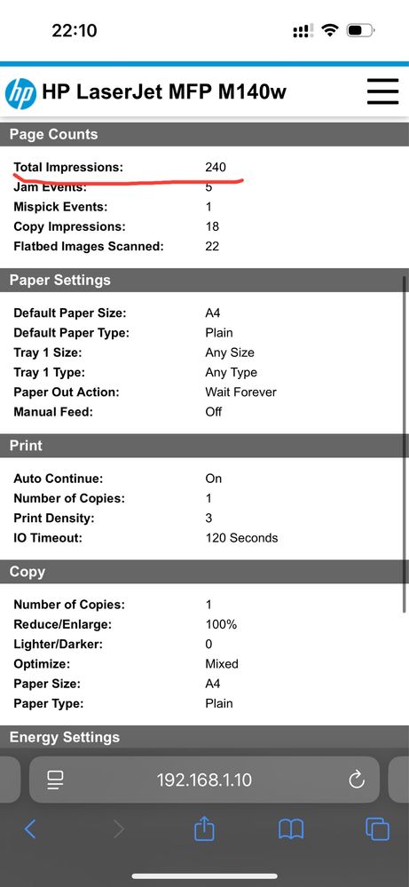 HP LaserJet M140we