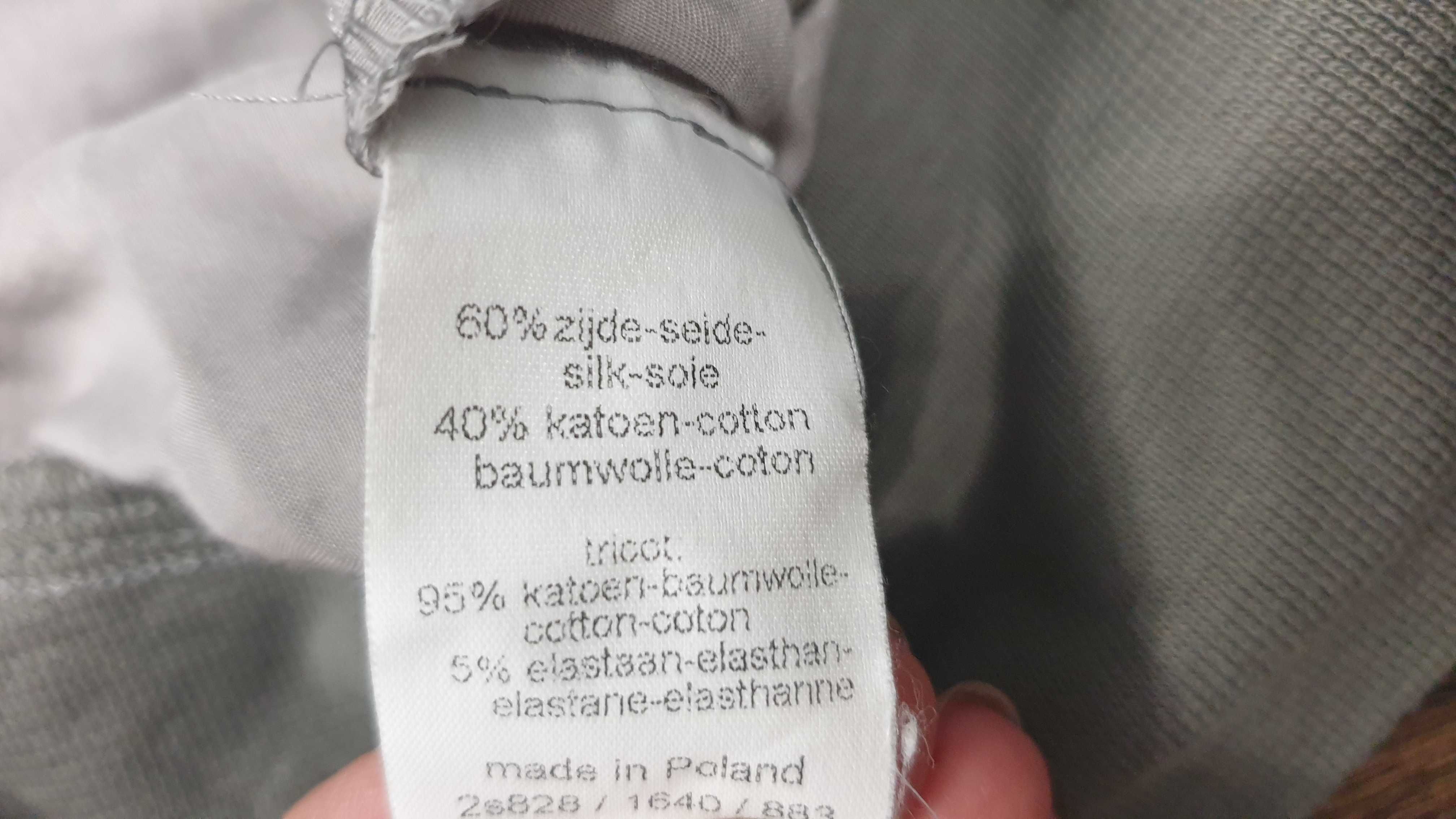 049 sukienka r 36 S srebrna jedwab summum