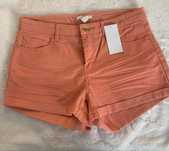Shorts jeans cor laranja