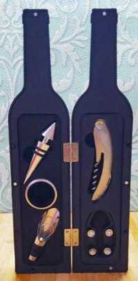 Набор для вина Wine bottle из 5 предметов | Сувенірний набір для вина