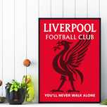 plakat liverpool, obraz liverpool, plakat piłka nożna