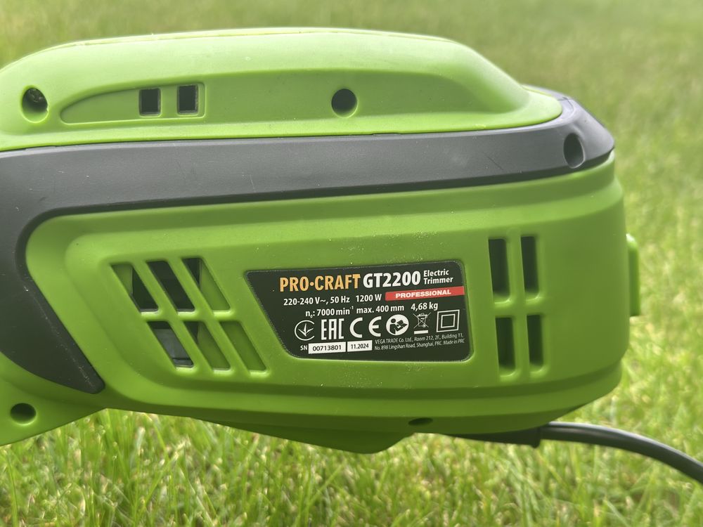 Электрокоса, триммер коса Procraft GT2200