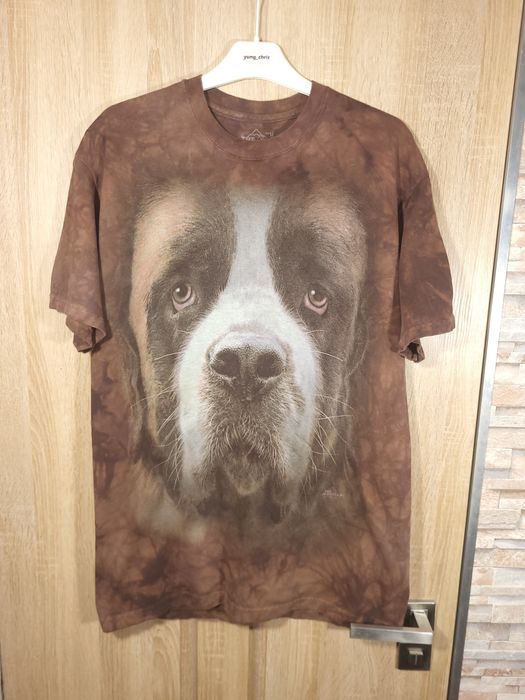 Koszulka The Mountain z Bernardynem Tie-Dye T-Shirt z Psem Made in USA